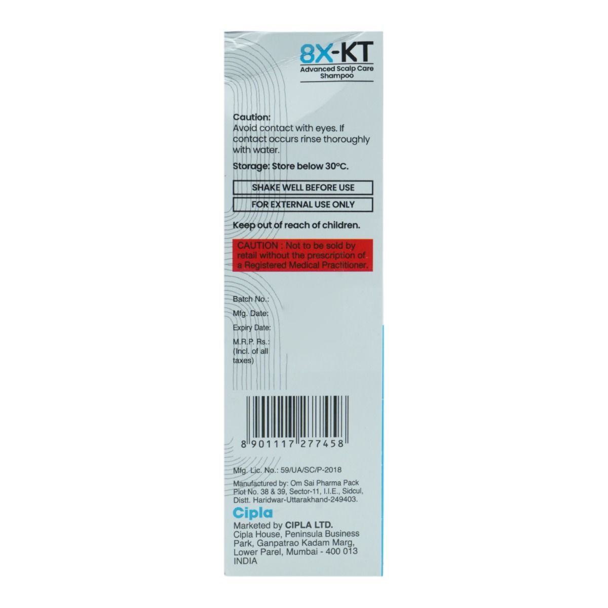 8 X KT SHAMPOO